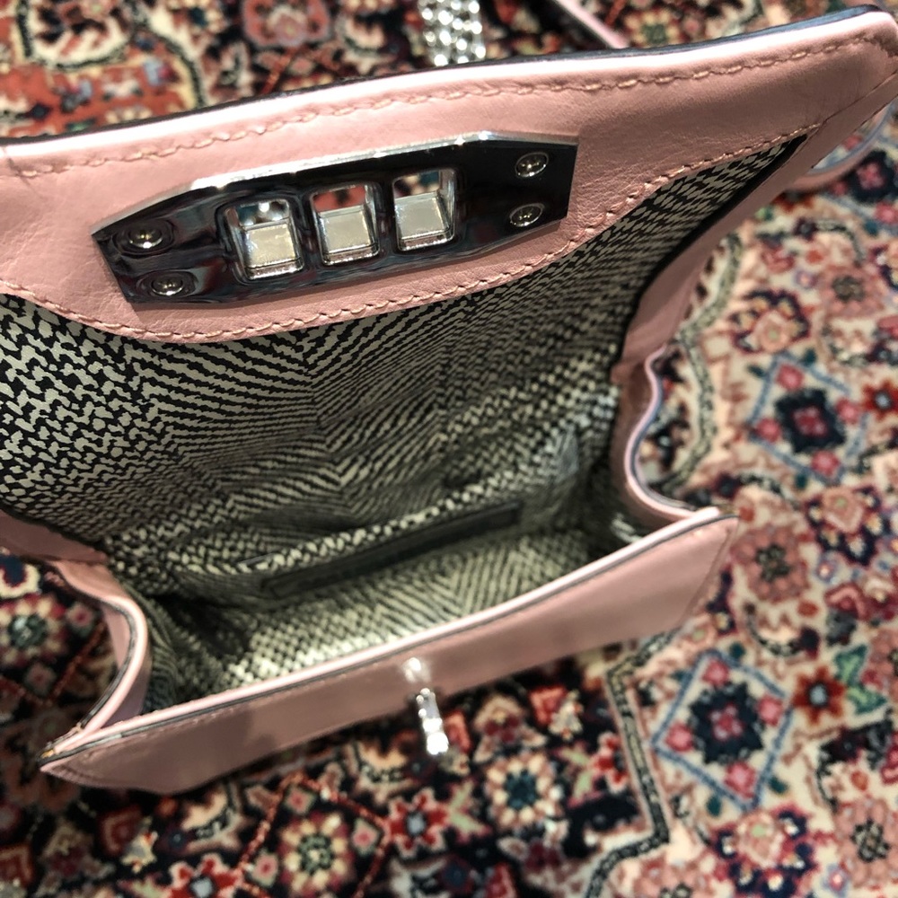 Rebecca Minkoff Quilted Clutch Crossbody Pink Mini - Picture 7 of 7